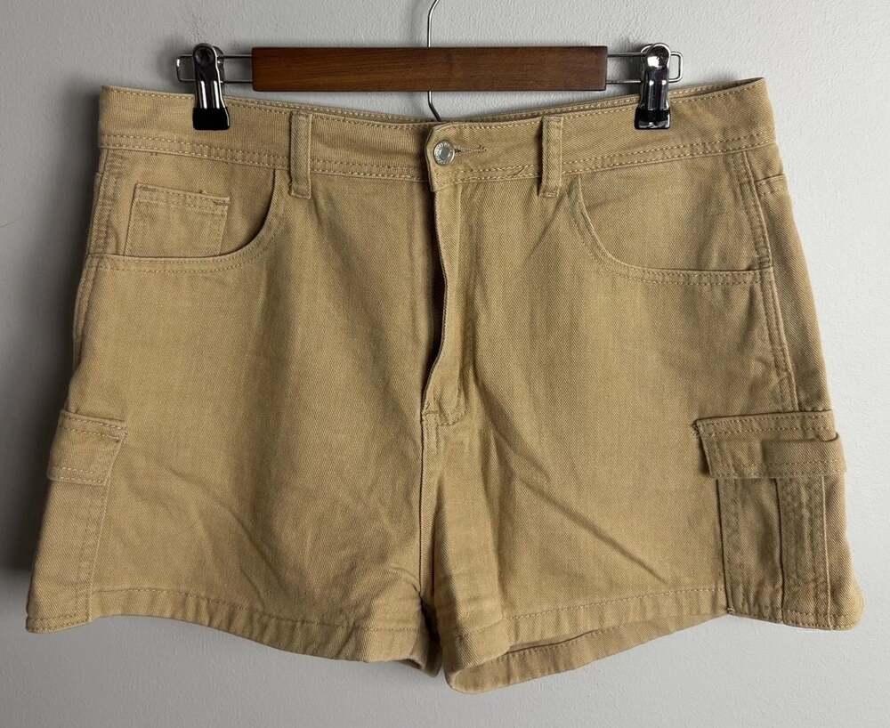 Shein Flap Pocket Side Cargo Denim Shorts Casual Summer Size XL Women’s